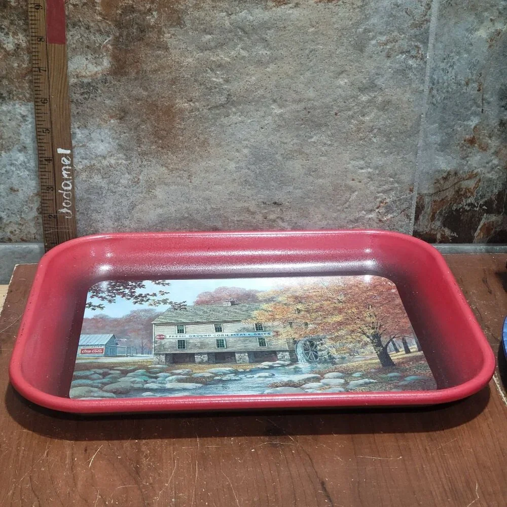 Coca Cola Starrs Mill Brand Metal Serving Tray Jim Harrison 2003
